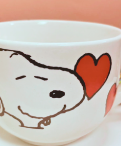 Snoopy Valentine Soup Mug Snoopy with hearts