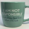 Not Responsible Jumbo Mug Extra Large Sarcastic Coffee Cup Mug with I'm Not Responsible Green Jumbo Coffee Cup