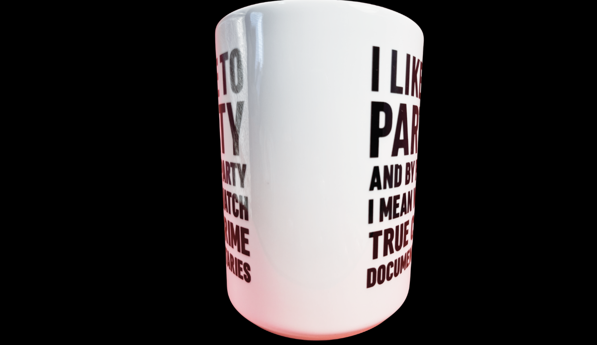 true crime mug wrap text side view bold black typography ceramic mug