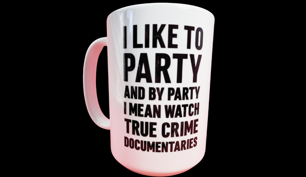 true crime mug back view full quote wrap design ceramic mug