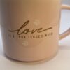 Love Four Legged Mug For Pet Lovers Pink Coffee Cup Love Is A Four Legged Word Pink Mug