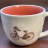 Bike Flowers Mug with Bicycle and Flowers Jumbo Coffee Cup by Magenta Flower Basket Bicycle Coffee Cup Mug