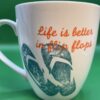 Better In Flip Flops Mug by Pfaltzgraff Extra Large Coffee Cup Mug with Funny Shoe Saying Life Is Better In Flip Flops Coffee Cup - Image 5