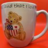 I Love America Mug with American Flag and Patriotic Teddy Bear Coffee Cup America Land That I Love Mug for Patriots Coffee Cup
