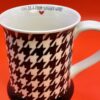 Love Four Legged Houndstooth Mug For Pet Lovers Houndstooth Coffee Cup with Love Is A Four Legged Word Mug