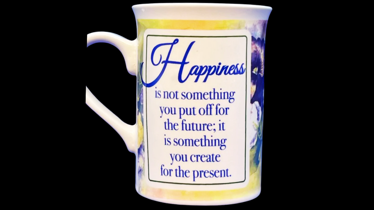 Bay Island Happiness Coffee Mug opposite side quote panel