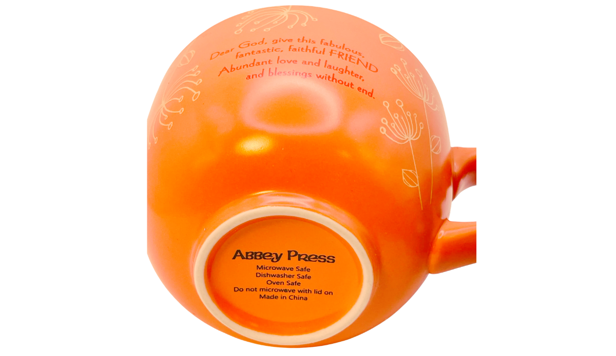 Abbey Press mug bottom stamp maker mark microwave dishwasher oven safe