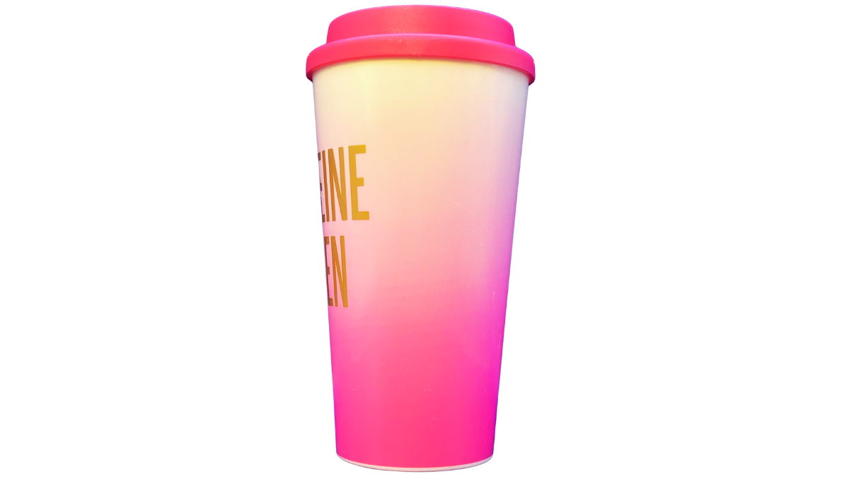 pink ombre tumbler center showing blended gradient and smooth finish