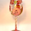 Lolita "Birthday Goddess" Wine Glass with Recipe by Lolita Hand Painted Wine Glass - Image 7