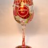 Lolita "Birthday Goddess" Wine Glass with Recipe by Lolita Hand Painted Wine Glass