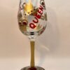 Lolita Queen Wine Glass with Recipe by Lolita Hand Painted Queen and Crown Wine Glass for Queen - Image 2