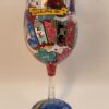 Lolita January Birthday Wineglass with Recipe by Lolita Hand Painted January Birthday Month Wine Glass for January Birthday
