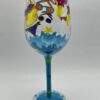 Beach Day Hand Painted Wineglass with Beach Scene Hand Painted Wine Glass - Image 2
