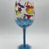 Beach Day Hand Painted Wineglass with Beach Scene Hand Painted Wine Glass - Image 4