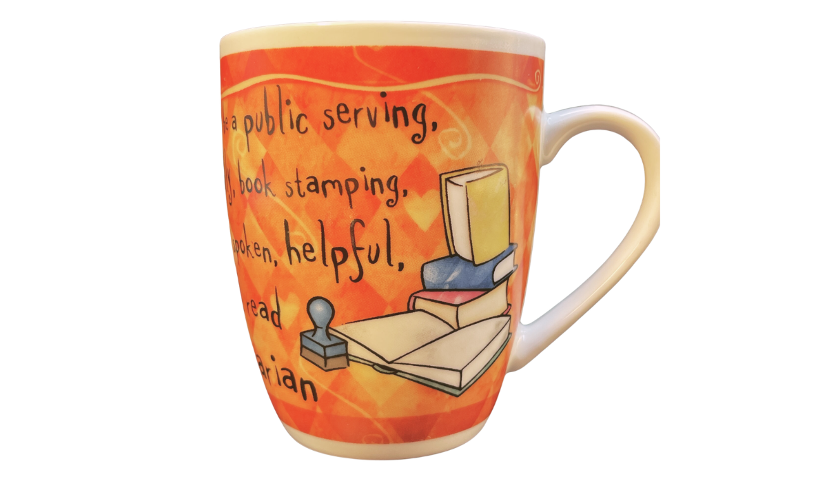 First Class Librarian Funny Mug full wrap design porcelain