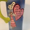 Guardian Angel Latte Mug with Inspirational Message Never Drive Faster Than Your Guardian Angel Can Fly Oversized Coffee Cup Latte Mug - Image 5