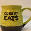 Creepy Eats Halloween Mug by Boston Warehouse Large Green and Black Coffee Cup Mug with Creepy Eats