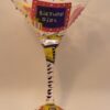 Lolita Birthday Girl Martini Glass with Recipe by Lolita Hand Painted Martini Glass with Martini Recipe