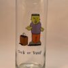 Trick or Treat Frankenstein Glass for Halloween Drinking Glass with Frankenstein Halloween Décor