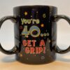 40 Get A Grip Mug by Papel Giftware Coffee Cup for 40th Birthday Gift Coffee Cup Mug