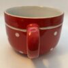 Red Polka Dot Soup Mug Jumbo Coffee Cup with Red and White Polka Dot Soup Bowl - Image 3