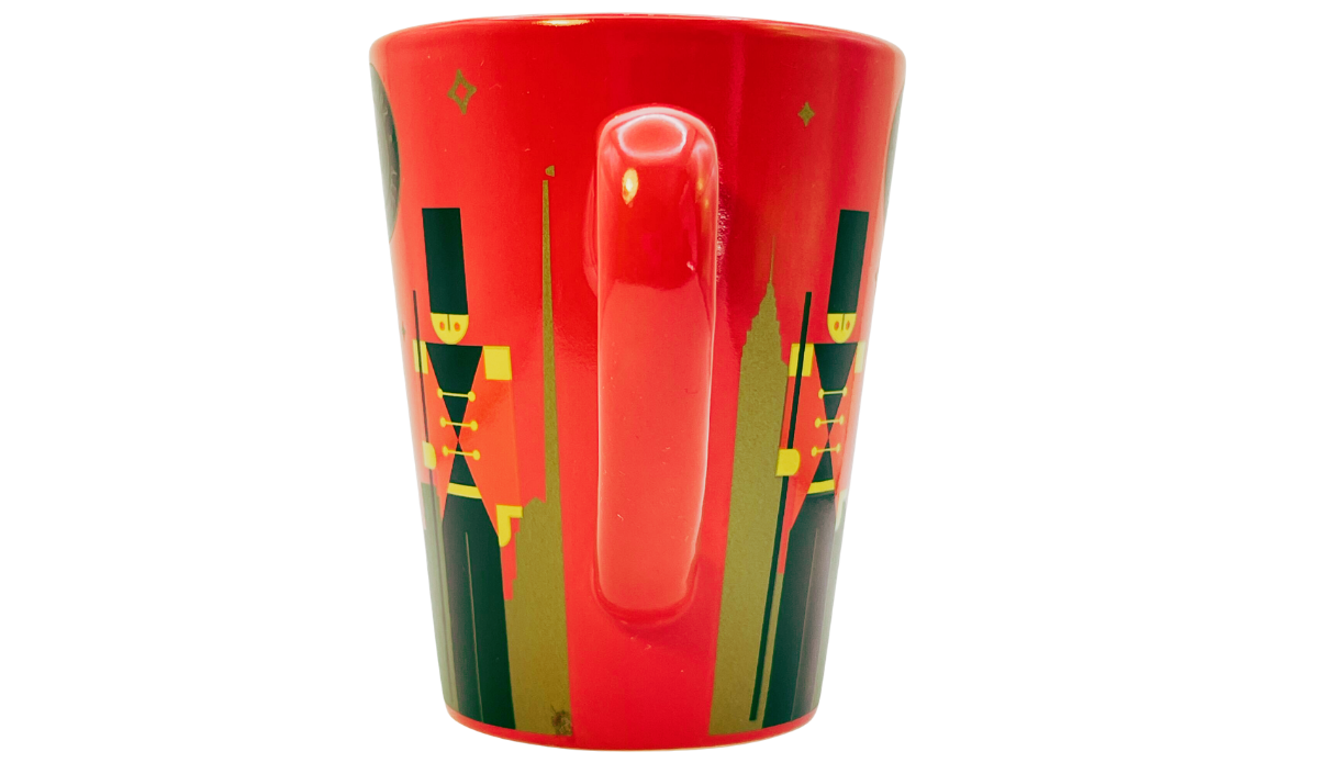 Side handle view of FAO Schwarz New York Toy Soldier Mug