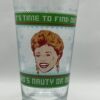 Golden Girls Blanche Christmas Glass with Who's Naughty Golden Girls Christmas Drinking Glass with Blanche