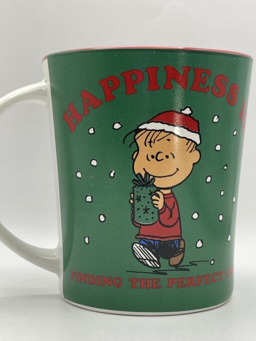 Happiness Is Peanuts Christmas Mug with Linus Christmas Coffee Cup Happiness Is Finding The Perfect Gift - Image 5