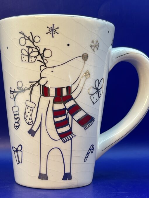 Snow Friends Latte Mug by Cracker Barrel Reindeer Christmas Collection Coffee Cup Mug