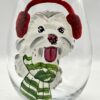 Christmas Terrier Wine Glass by Pier 1 Christmas Stemless Wine Glass with Dog