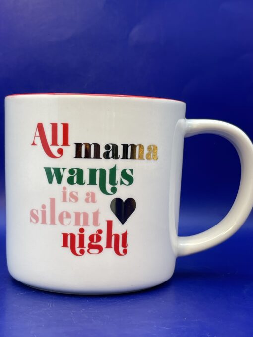 All Mama Wants Mug by Parker Lane Coffee Cup For Mom with Funny Christmas Saying Mug
