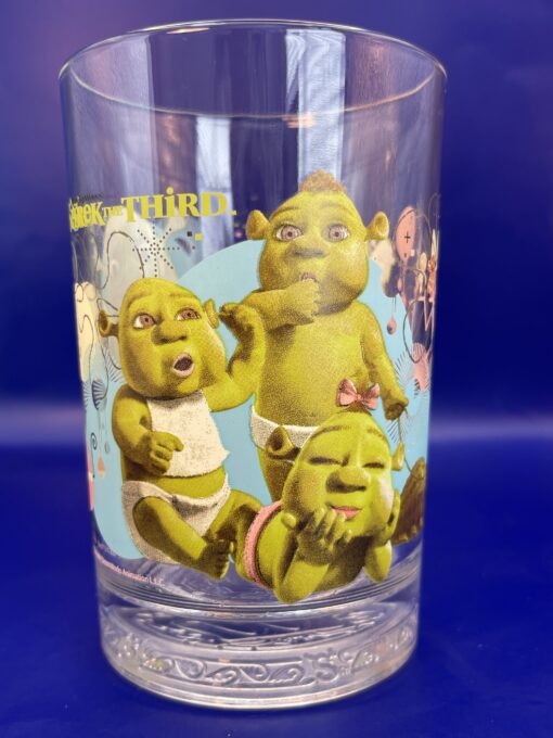 Shrek 3 Shrek Babies Glass from McDonalds Shrek 3 Movie Souvenir Glass