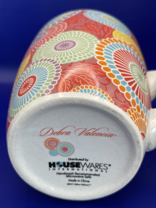 Debra Valencia Multicolored Zinnia Mug with Paisley Print Coffee Cup by Debra Valencia - Image 7