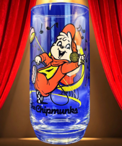alvin chipmunks glass clear glass stage curtain nostalgic display