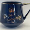 Queen of Everything Tea Mug Navy Coffee Cup with Queen of Everything