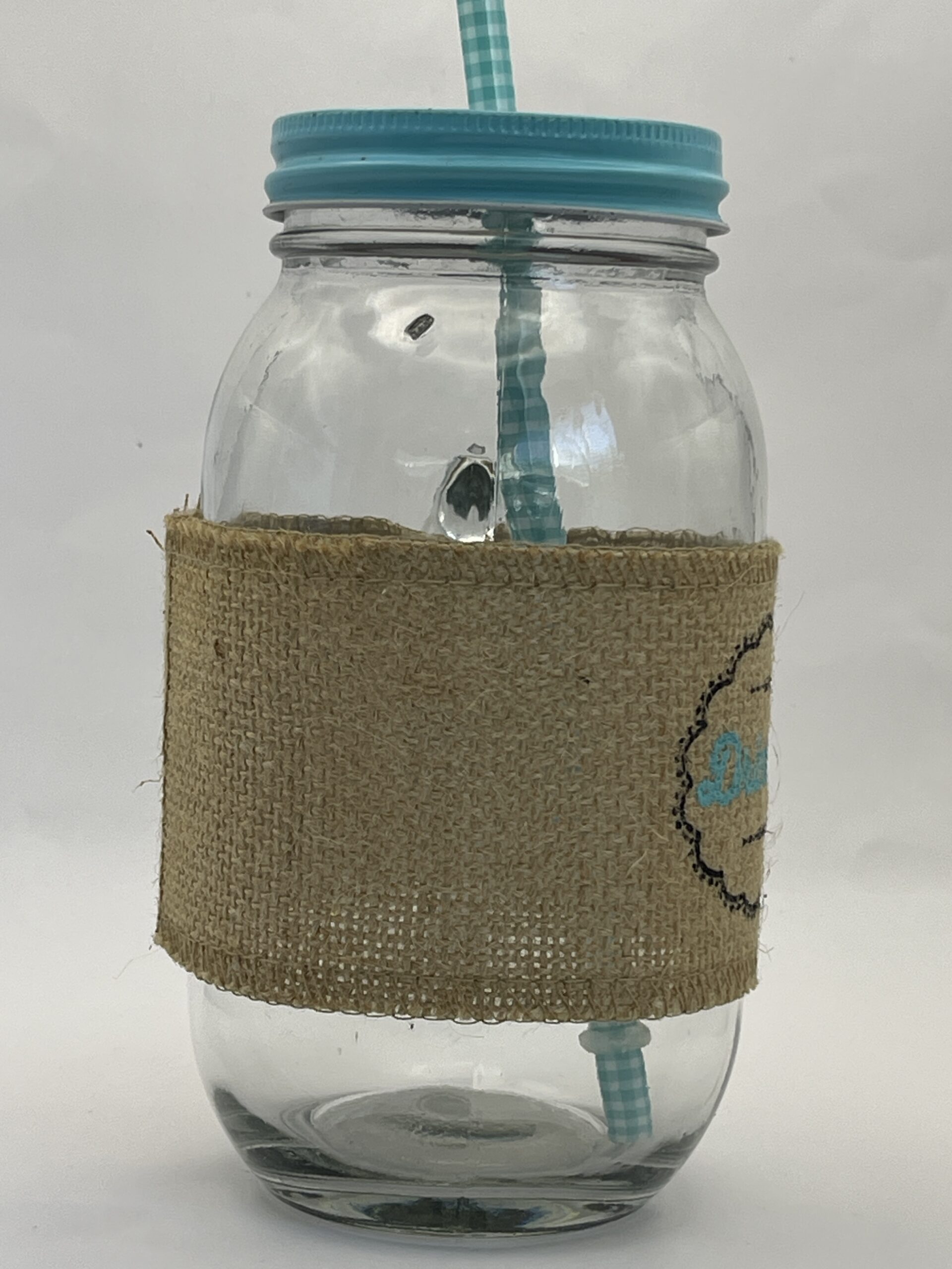 Blue Drink Me Mason Jar - Cupofmood