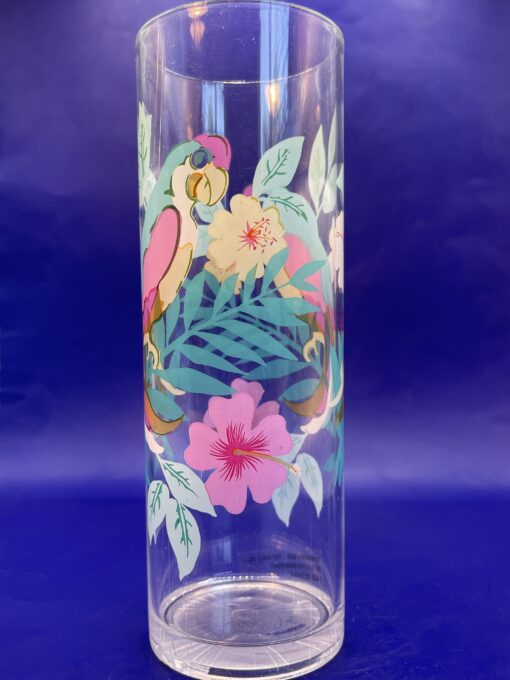 Parrot Acrylic Tumbler with Flowers and Birds Tall Tumbler - Image 3