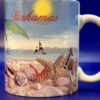 Bahamas Beach Shell Souvenir Mug from The Bahamas Souvenir Coffee Cup with Shells - Image 2
