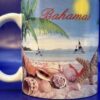 Bahamas Beach Shell Souvenir Mug from The Bahamas Souvenir Coffee Cup with Shells