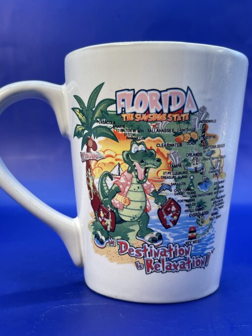 Florida Destination Relaxation Mug with Florida Gator Souvenir Coffee Cup from Florida