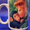 Monkey Mom Baby Mug with Monkeys Coffee Cup