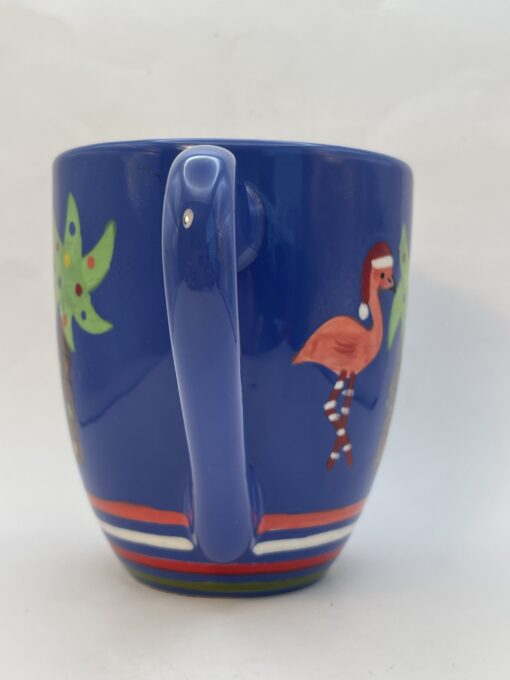 Pink Flamingo Christmas Tree Mug Oversized Flamingo Coffee Cup Mug with Flamingos - Image 4
