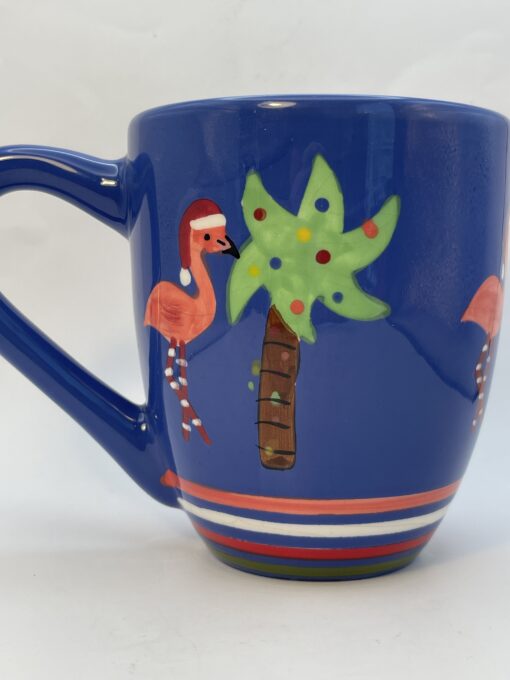 Pink Flamingo Christmas Tree Mug Oversized Flamingo Coffee Cup Mug with Flamingos - Image 5