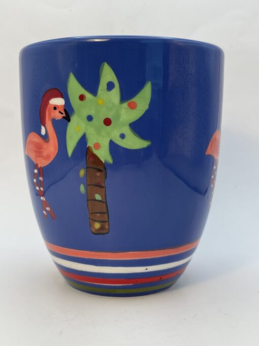 Pink Flamingo Christmas Tree Mug Oversized Flamingo Coffee Cup Mug with Flamingos - Image 3