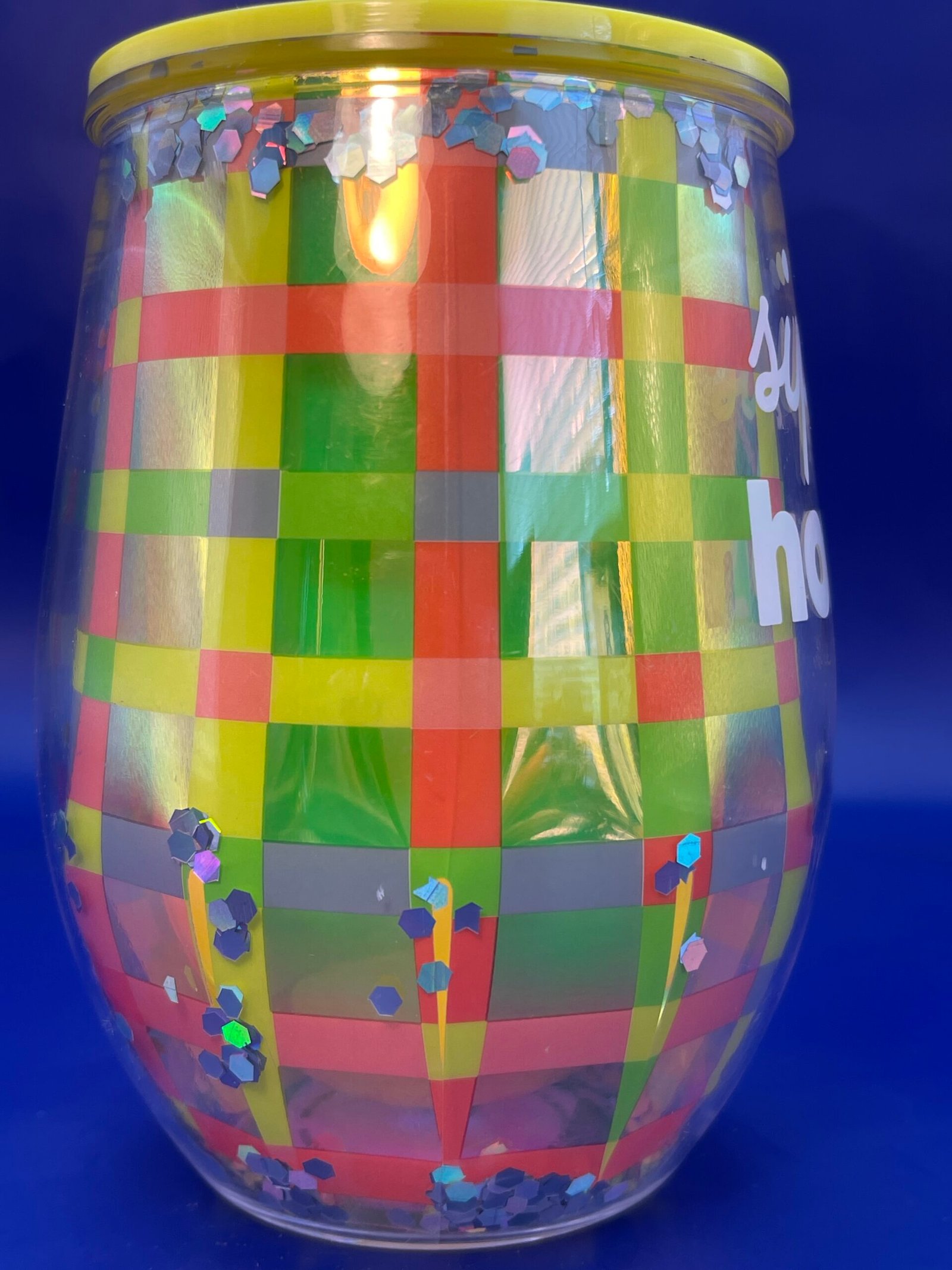 Sip Sip Hooray Yellow Tumbler with Sip Sip Hooray Acrylic Wine Tumbler - Image 3