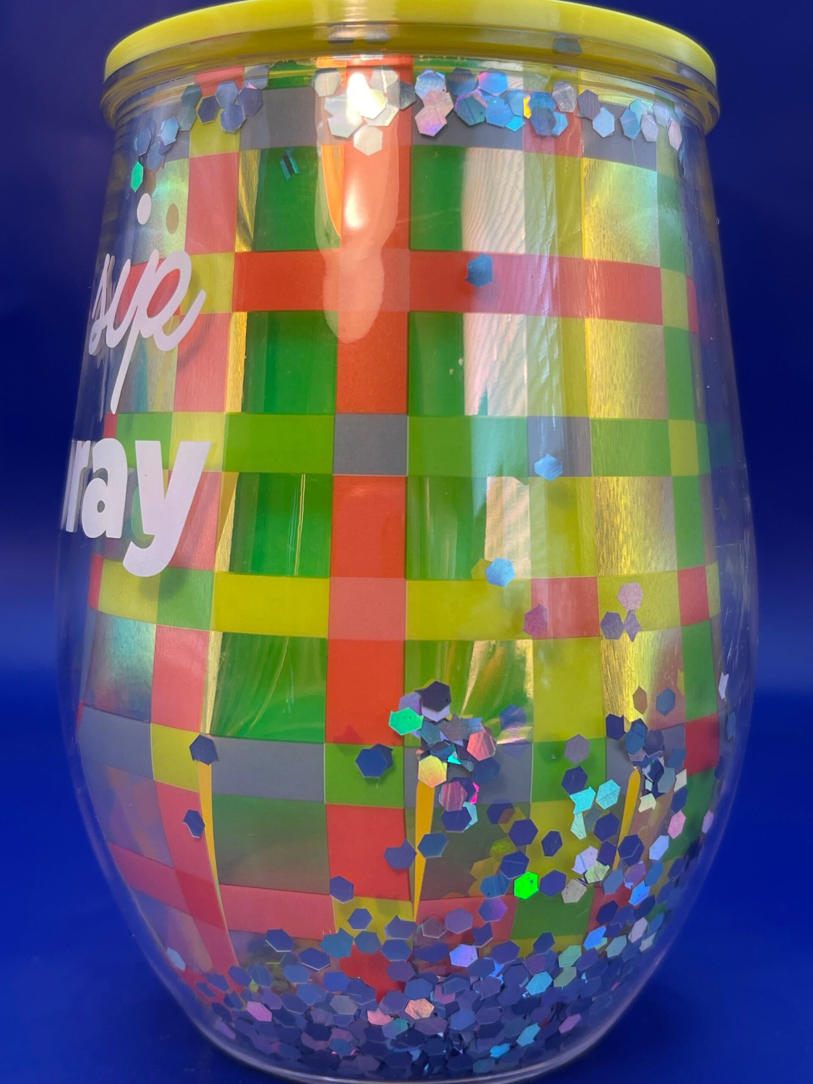 Sip Sip Hooray Yellow Tumbler with Sip Sip Hooray Acrylic Wine Tumbler - Image 4