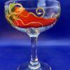 Red Chili Peppers Margarita Glass with Hand Painted Red Chili Peppers
