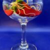 Red Chili Peppers Margarita Glass with Hand Painted Red Chili Peppers - Image 3