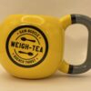 Yellow Kettlebell Tea Mug for Tea Lovers Gift Coffee Cup Mug