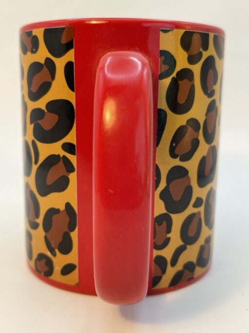 Red Leopard Print Mug with Leopard Print Coffee Cup - Image 4